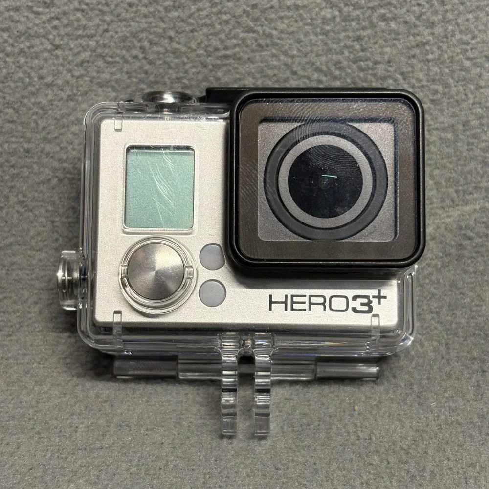 GoPro HERO3+ Action Camera Silver Black Excellent Condition With Case